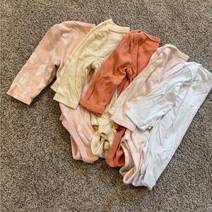 Cloud Island Kids Bodysuits - Pink, Cream, Orange